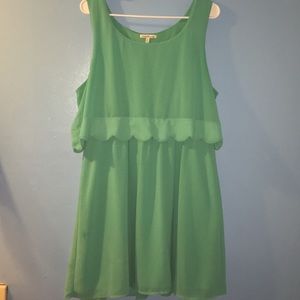 Mint green/blue scallop dress